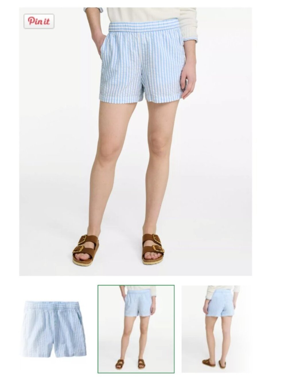 LL Bean Seacoast Seersucker Shorts M